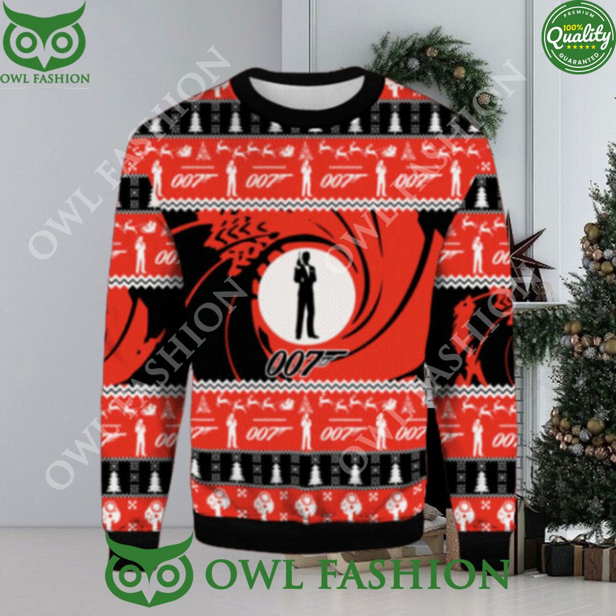 007 Detective Christmas sweater