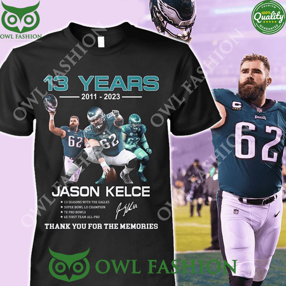13 years anniversary 2011 2023 Jason Kelce thank for the memories t shirt
