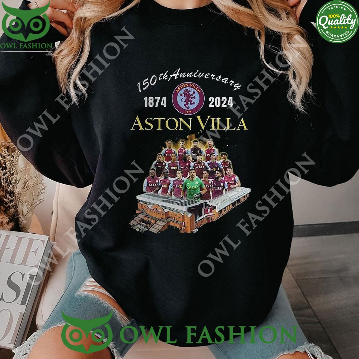 150th Anniversary 1874 2024 Aston Villa TShirt Hoodie