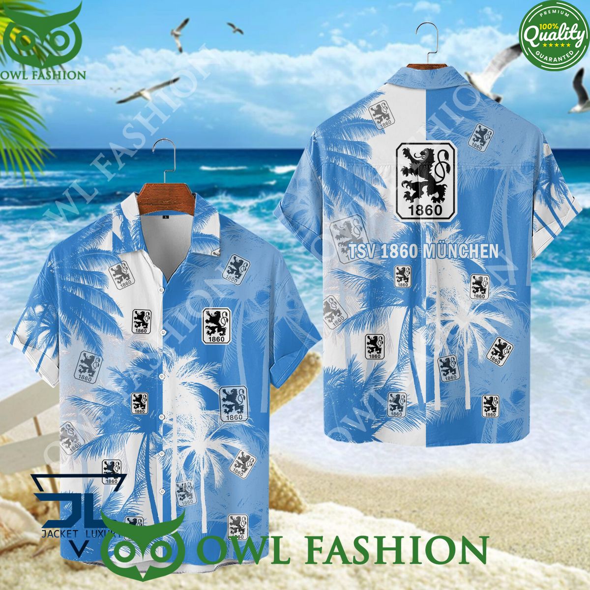 1860 Munich Bundesliga German League Hawaiian Shirt Summer
