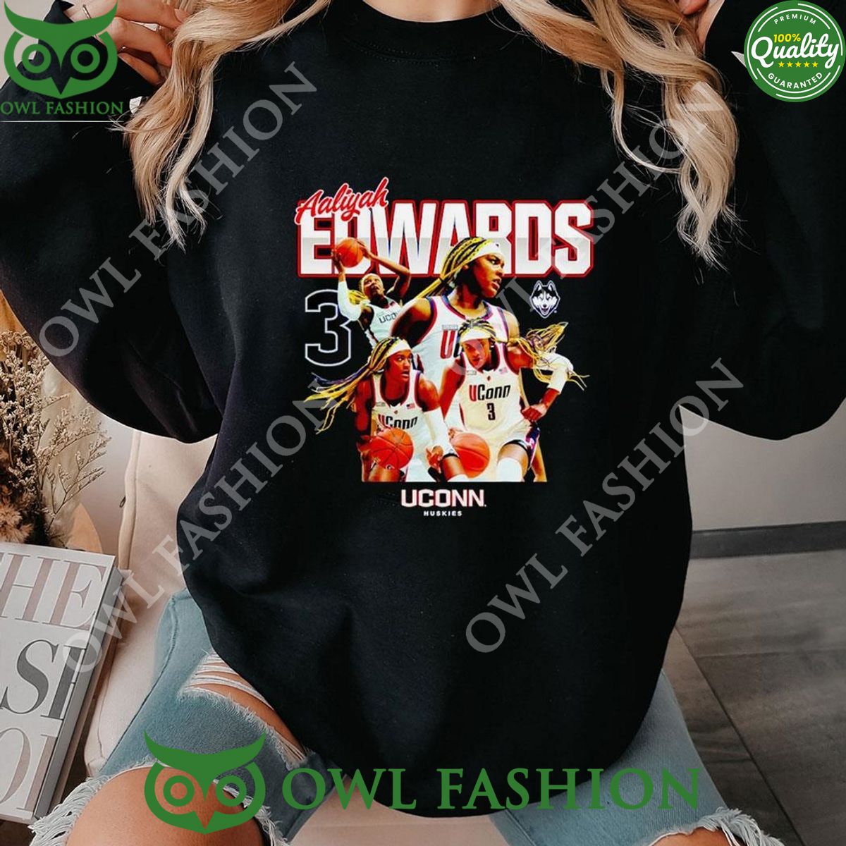 2023 2024 Aaliyah Edwards Uconn Huskies Ncaa Men's Basketball Post Season Sweatshirt