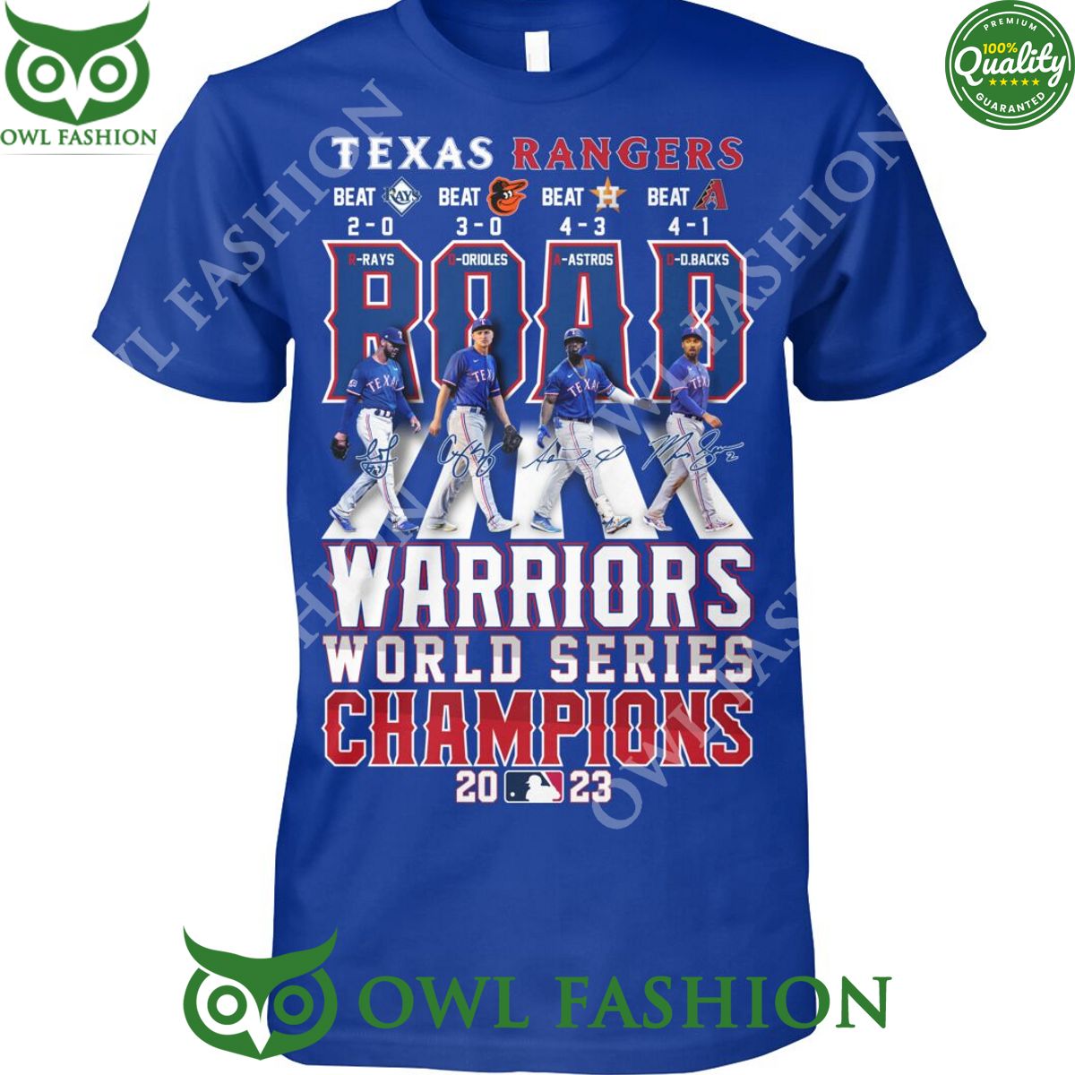 2023 Beat Texas Rangers Road Warriors Wolrd Series Champions T Shirt