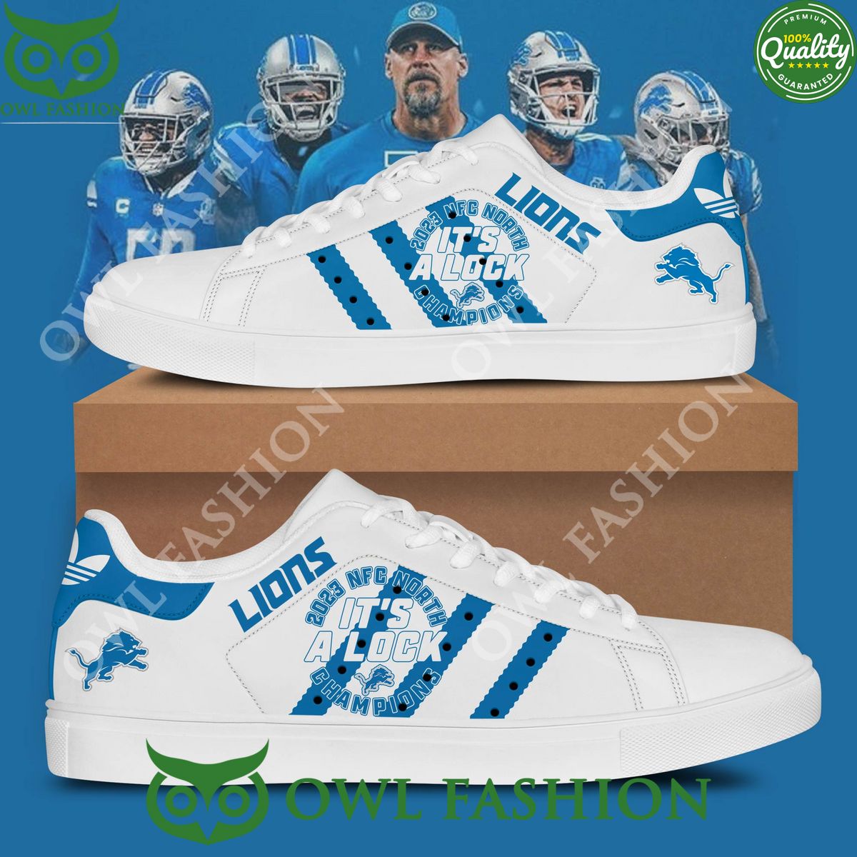 2023 NFC North Its a lock Champions Detroit Lions Stan smith shoes