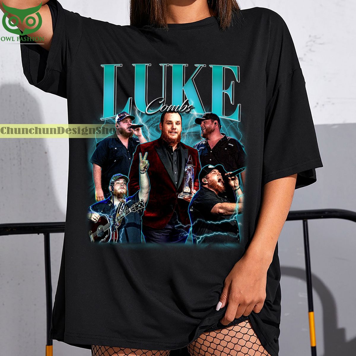 2023 World Tour Luke Combs T Shirt Shop Owl Fashion