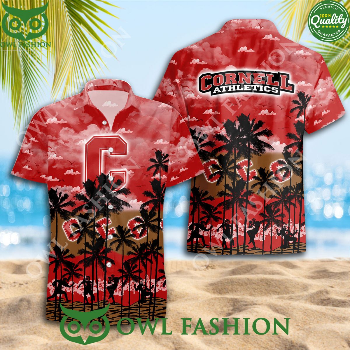 2024 Cornell Big Red NCAA New Design Hawaiian Shirt Trending Summer
