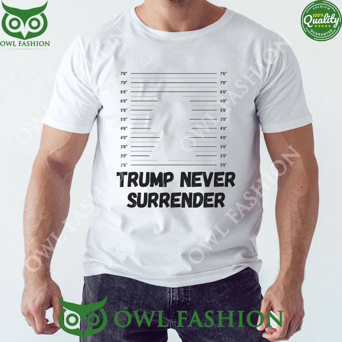 2024 Donald Trump Never Surrender Mugshot Shirt