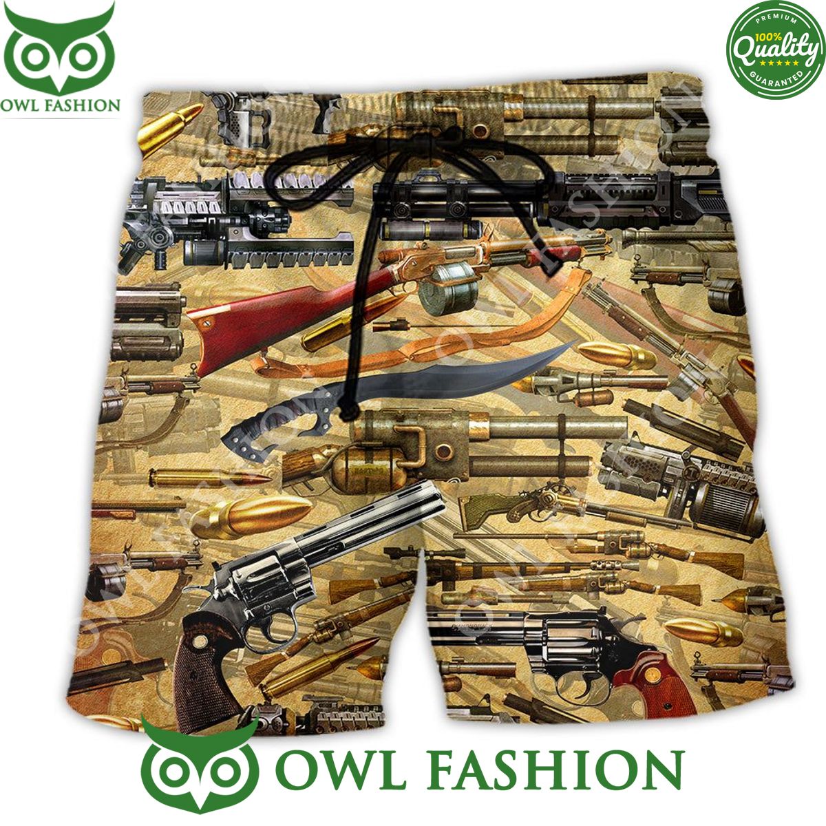 2024 Gun It's About How To How To Hold It Trendy Aloha Hawaiian Shorts