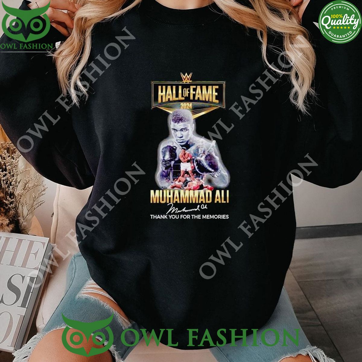 2024 Hall Of Fame Muhammad Ali Thank You For The Memories Signature Sweatshirt