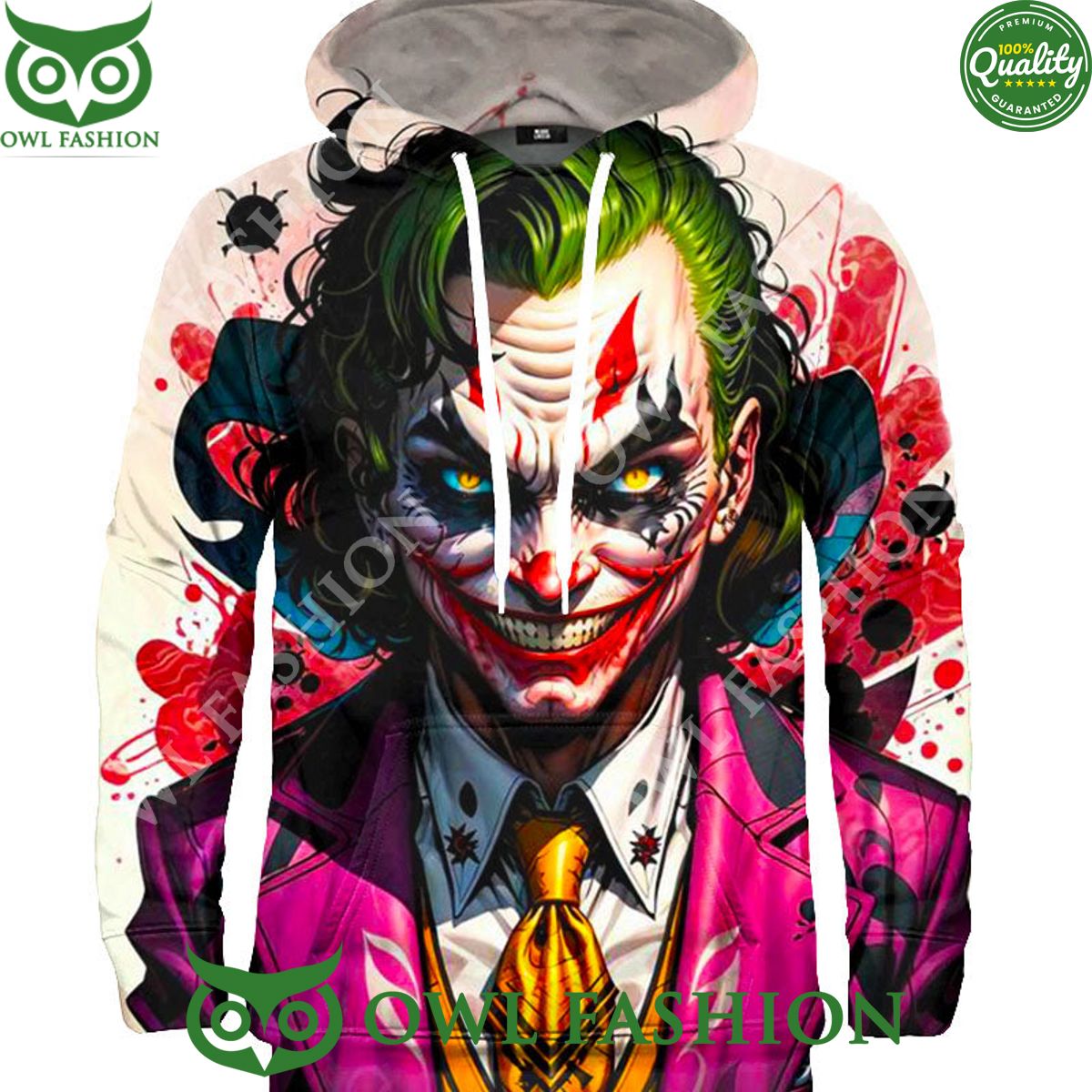 2024 Joker Face Horror AOP hoodie