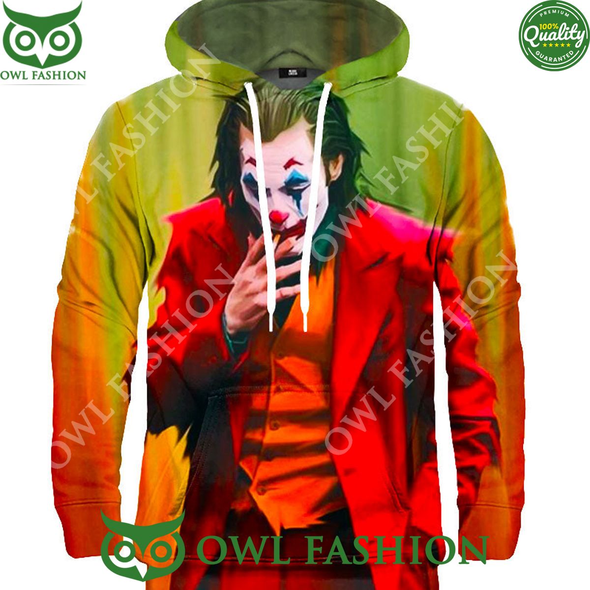 2024 Joker in Vest Smoking printed hoodie