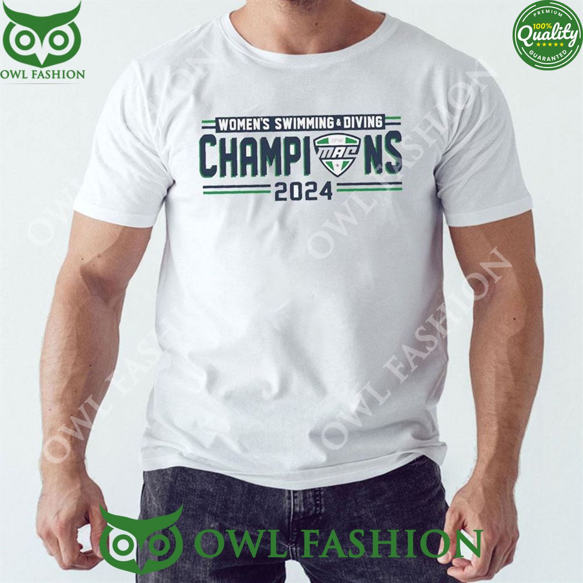 2024 Mac Women's Swim And Dive Champions Logo 2D T-shirt