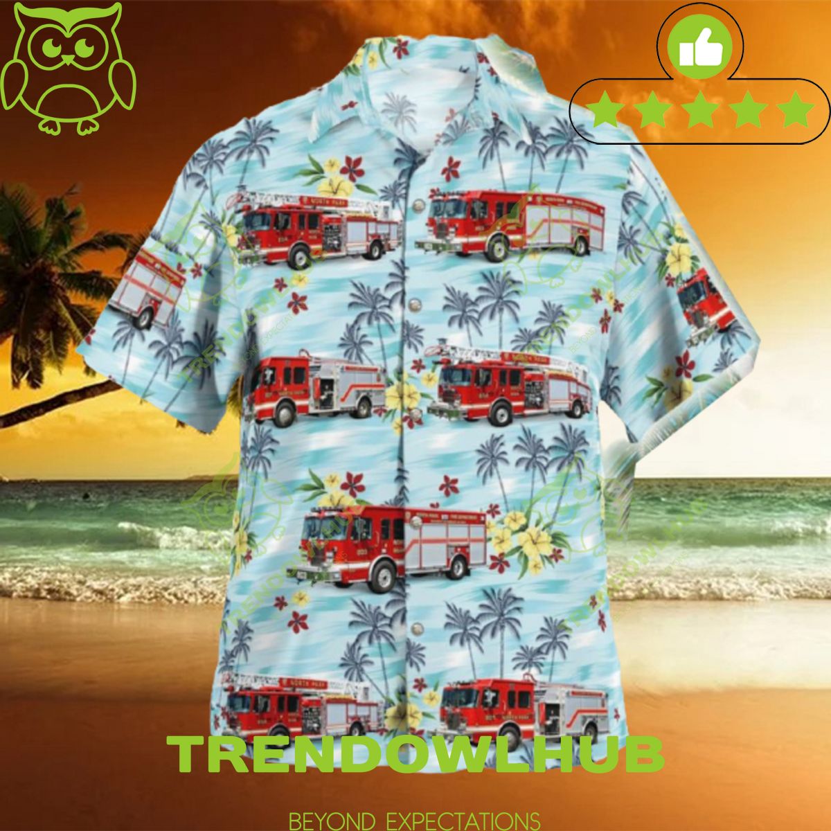 2024 Machesney Park Illinois North Park Fire Protection District Hawaiian Shirt