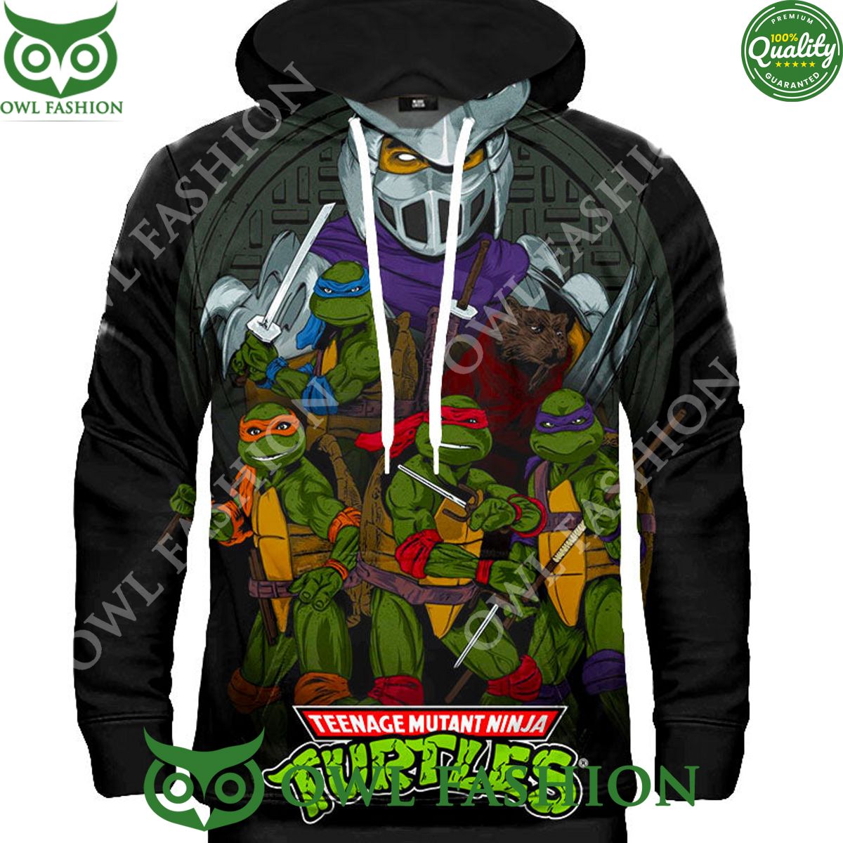 2024 Ninja Turtles Character Black Hoodie