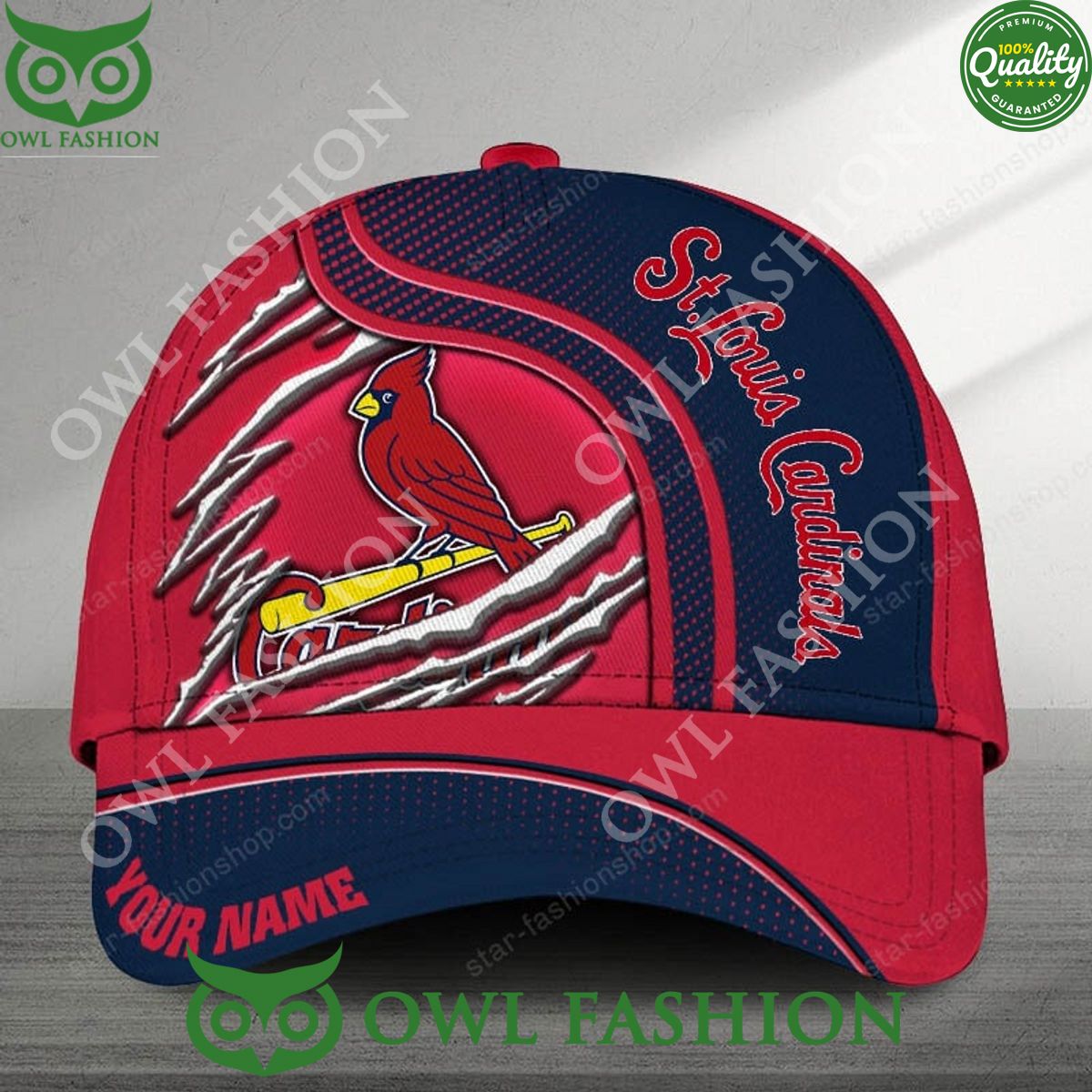 2024 St. Louis Cardinals Custom Name MLB Printed Classic Cap