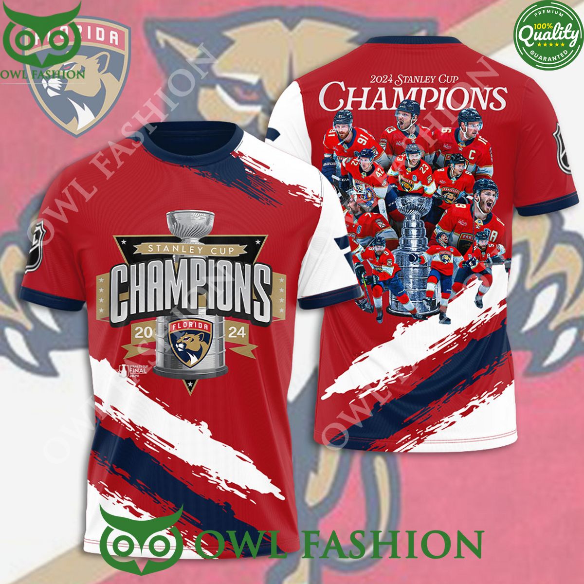 2024 Stanley Cup Florida Panthers Champions 3D t shirt