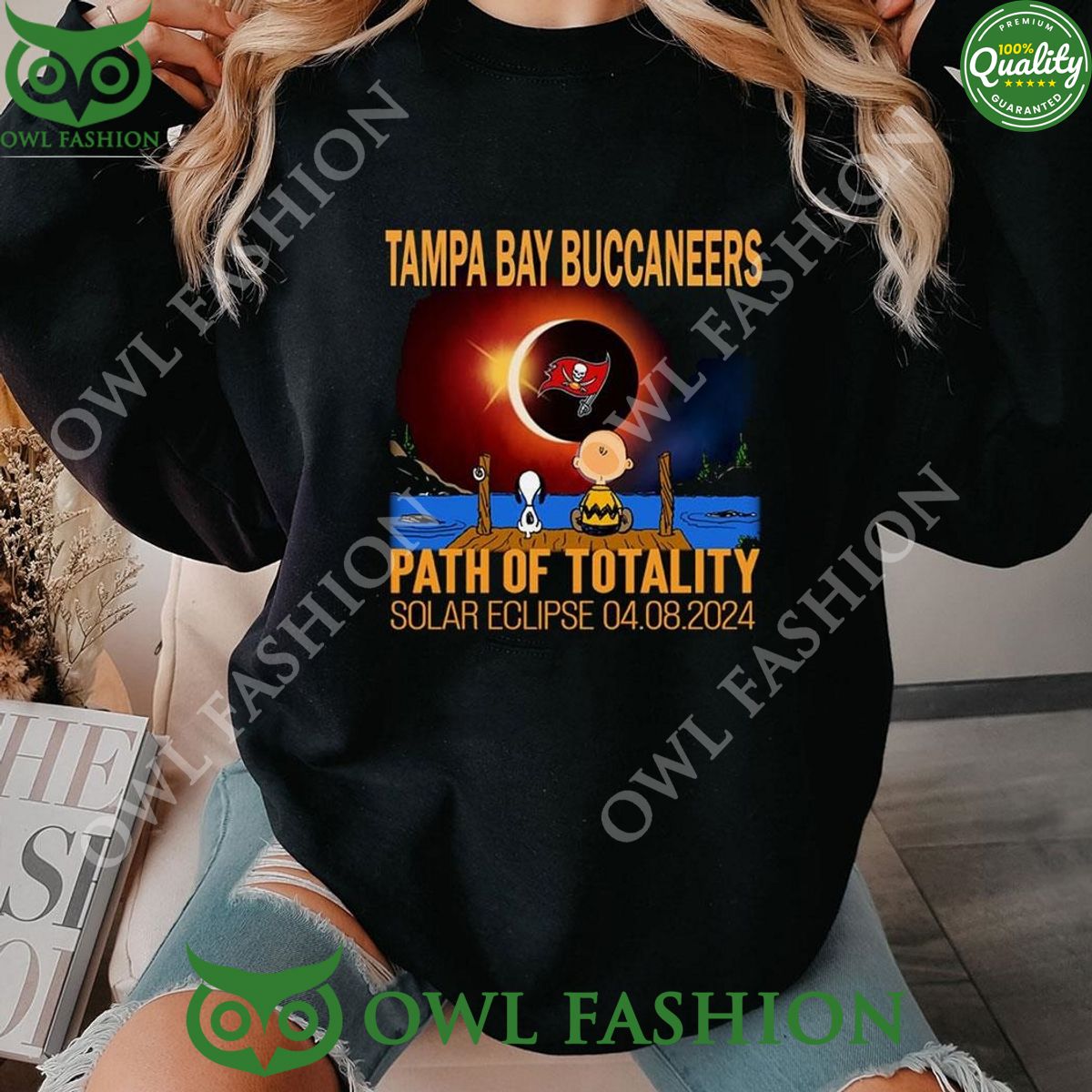 2024 Tampa Bay Buccaneers Path Of Totality Solar Eclipse 2024 Shirt Hoodie Ladies Tee