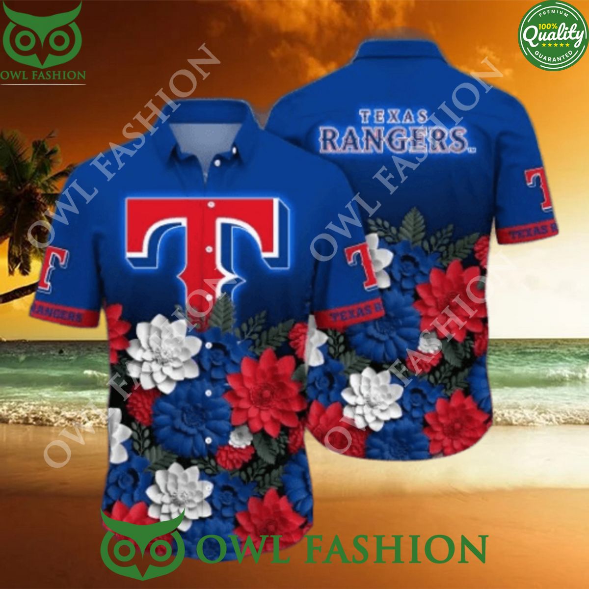 2024 Texas Rangers MLB Baseball Flower Hawaii Shirt