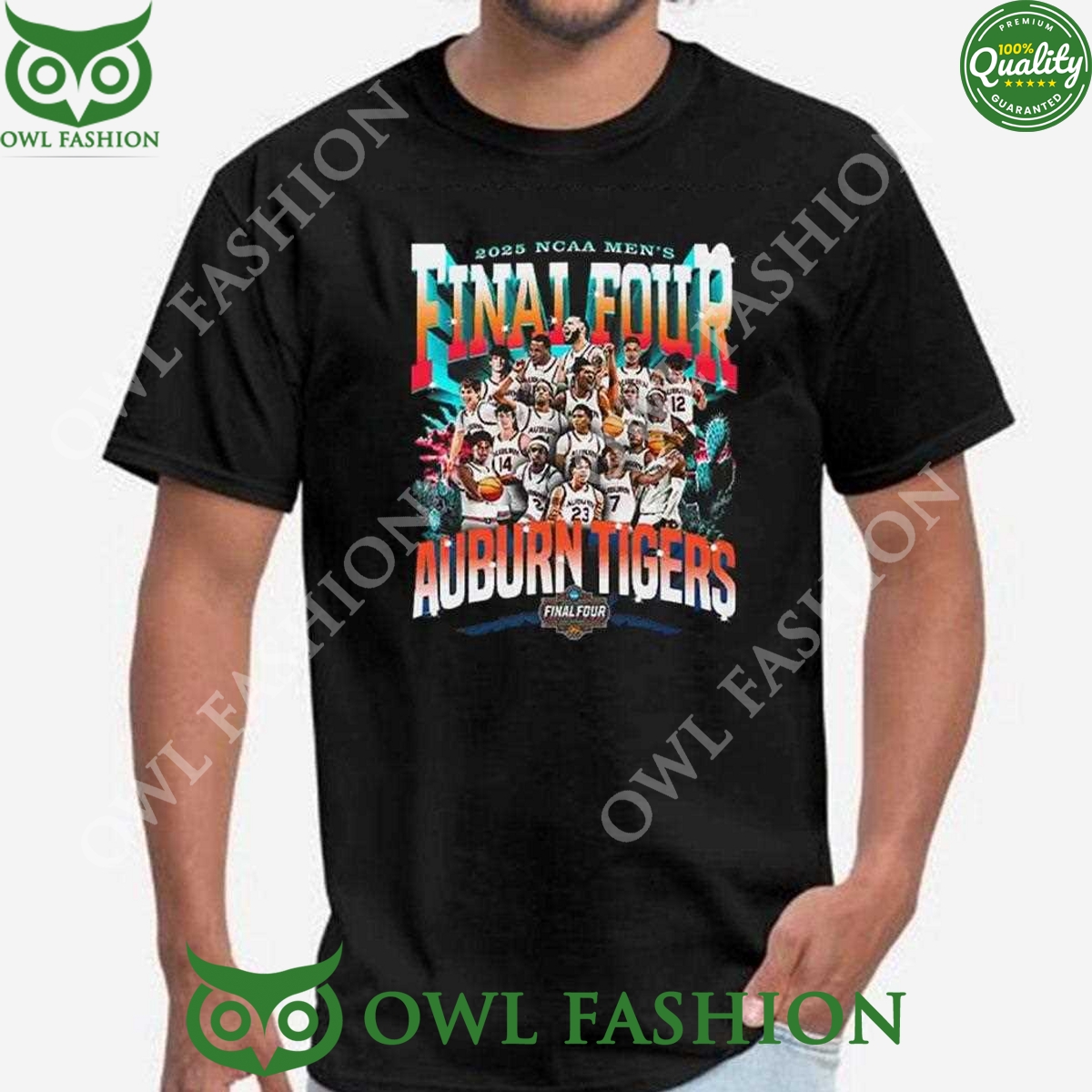 2025 NCAA Men's Final Tour Auburn Tigers Black t Shirt
