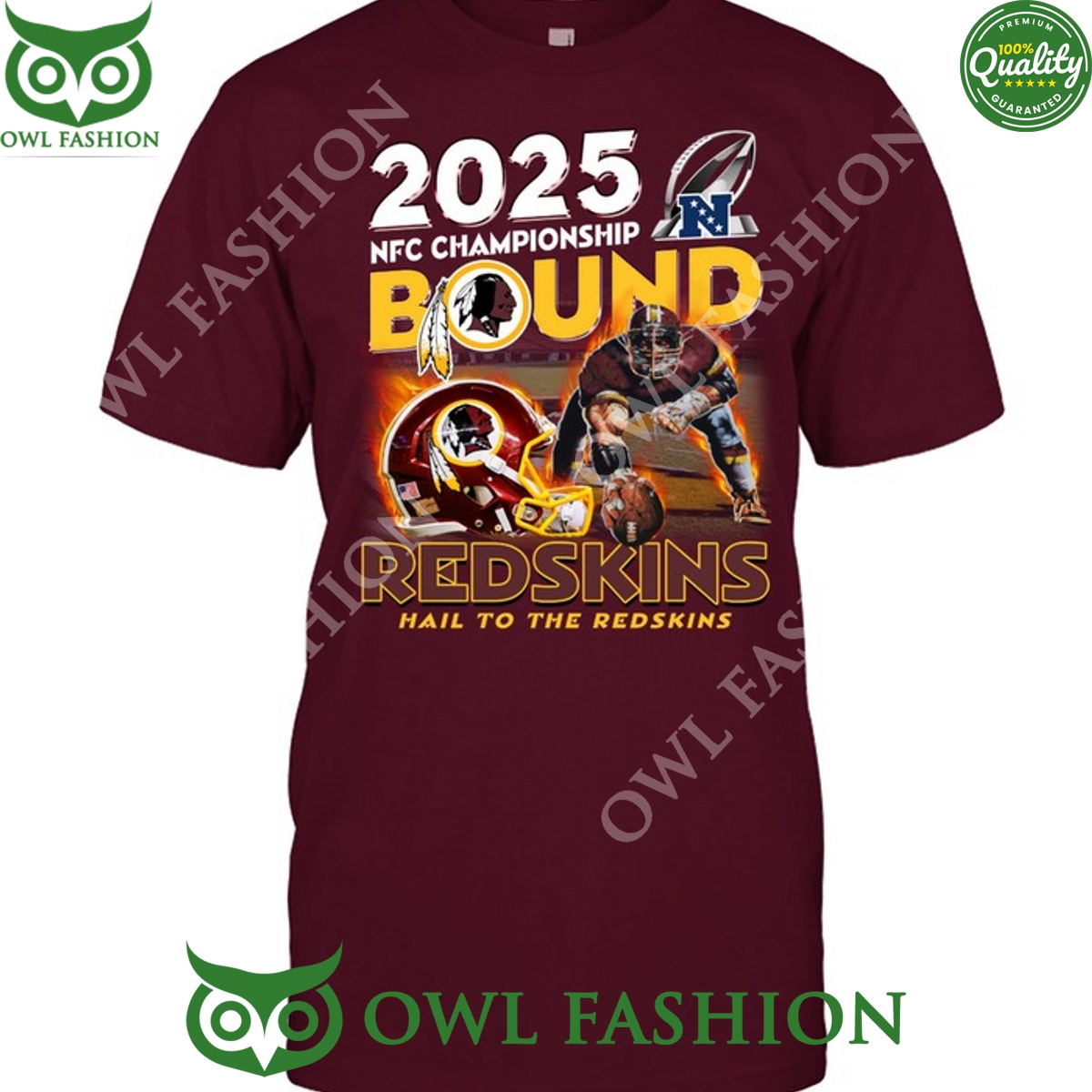 2025 NFC Championship Bound Redskins Hail to the Redskins t shirt