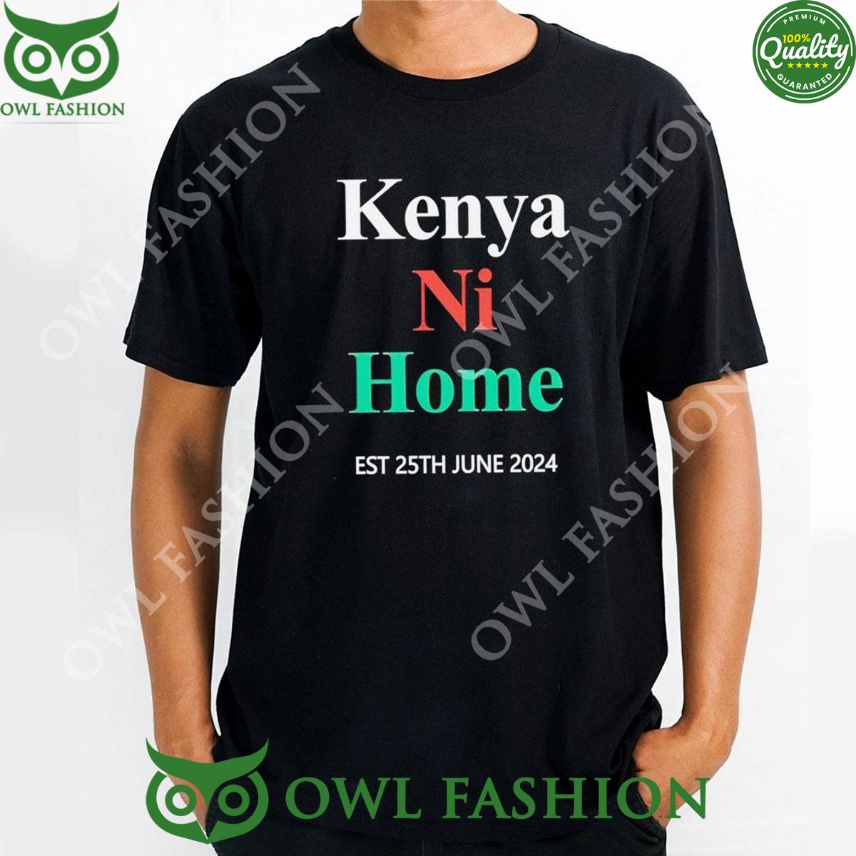 25th June 2024 Linus Kaikai Kenya Ni Home Est t Shirt