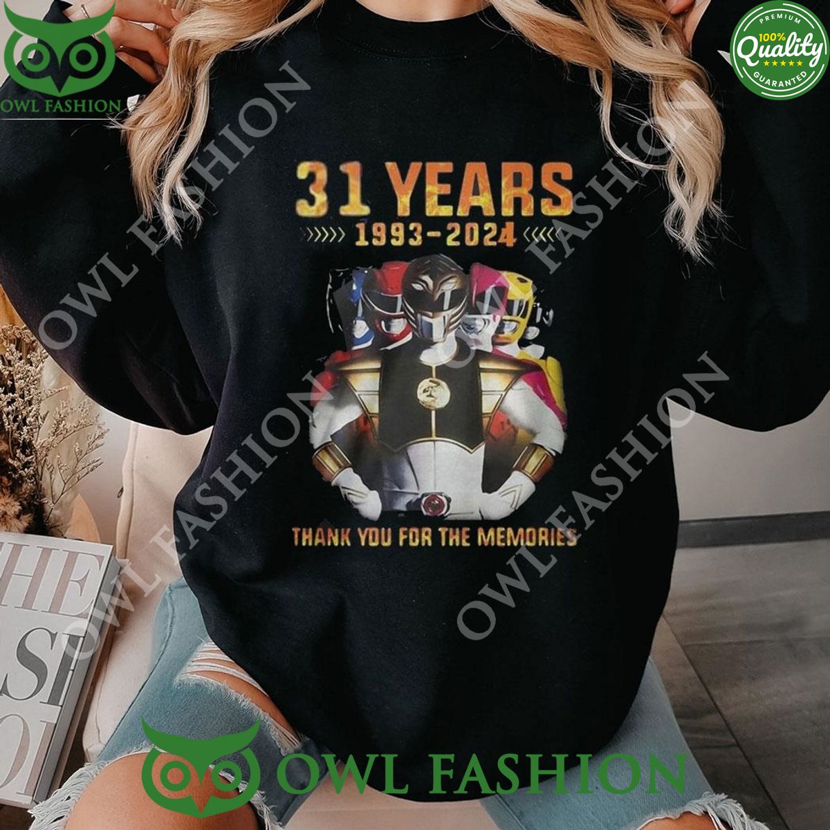31 Years 1993-2024 Power Rangers Memories Hoodie Shirt