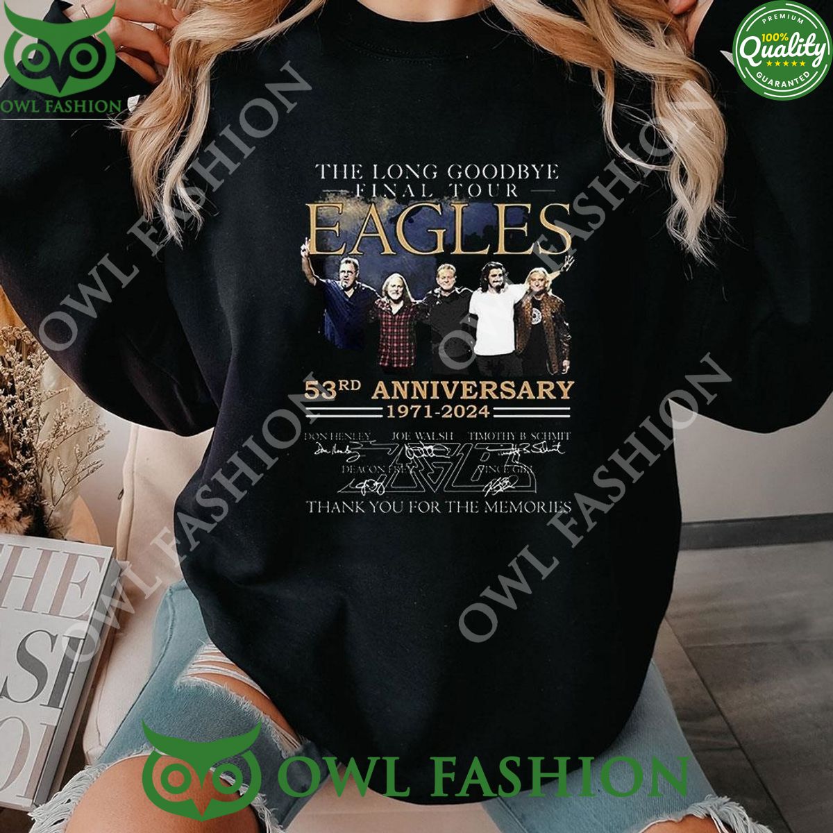 53rd Anniversary The Long Goodbye Final Tour Eagles 1971 – 2024 T-shirt Hoodie