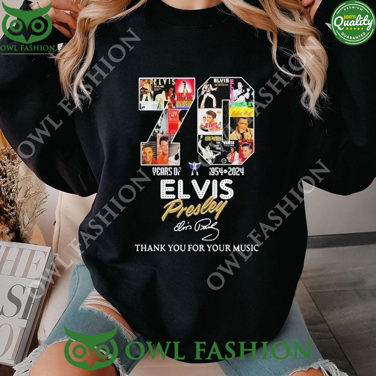 70 Years Of 1954 – 2024 Elvis Presley Thank You For Your Music Official t shirt
