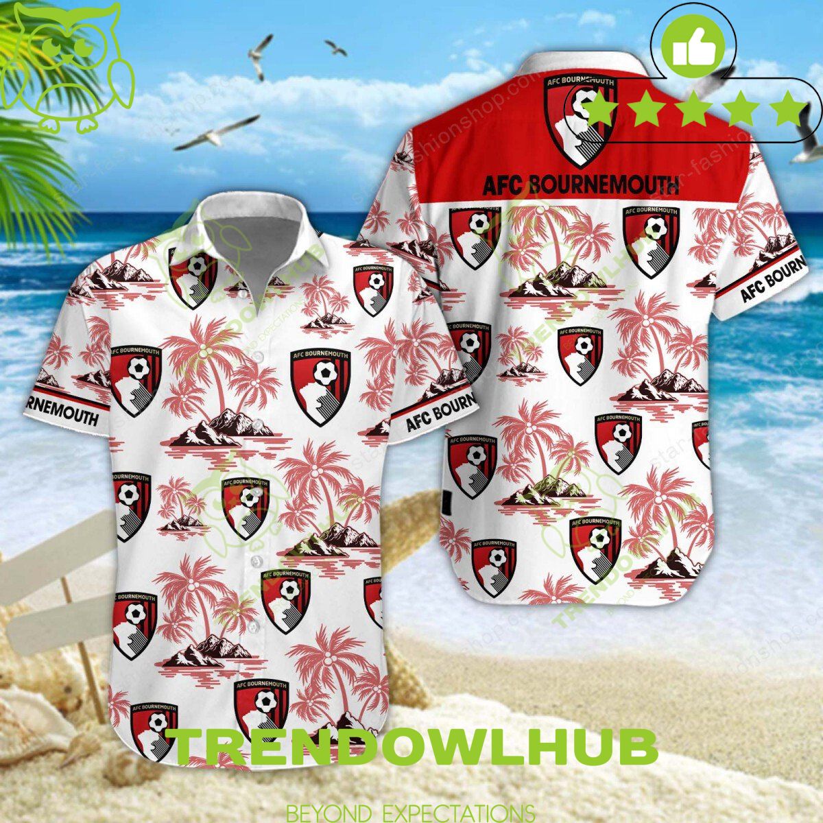 A.F.C. Bournemouth EPL Andoni Iraola Coconut Hawaiian shirt