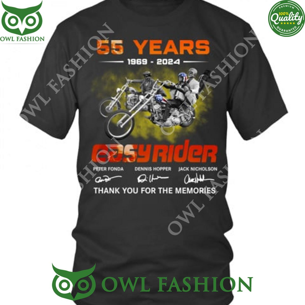 A landmark counterculture film Easy Rider 55 years 1969 2024 Thank you for the memories t shirt