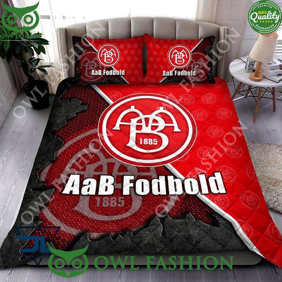 AaB Fodbold Superliga Quilt Broken Bedding Set