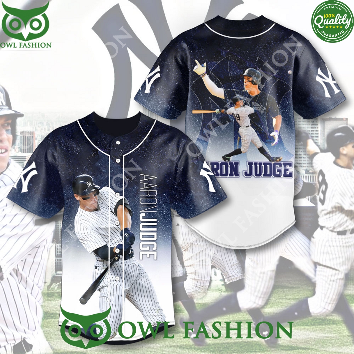 Aaron Judge x New York Yankees Galaxy Pattern Baseball Jersey