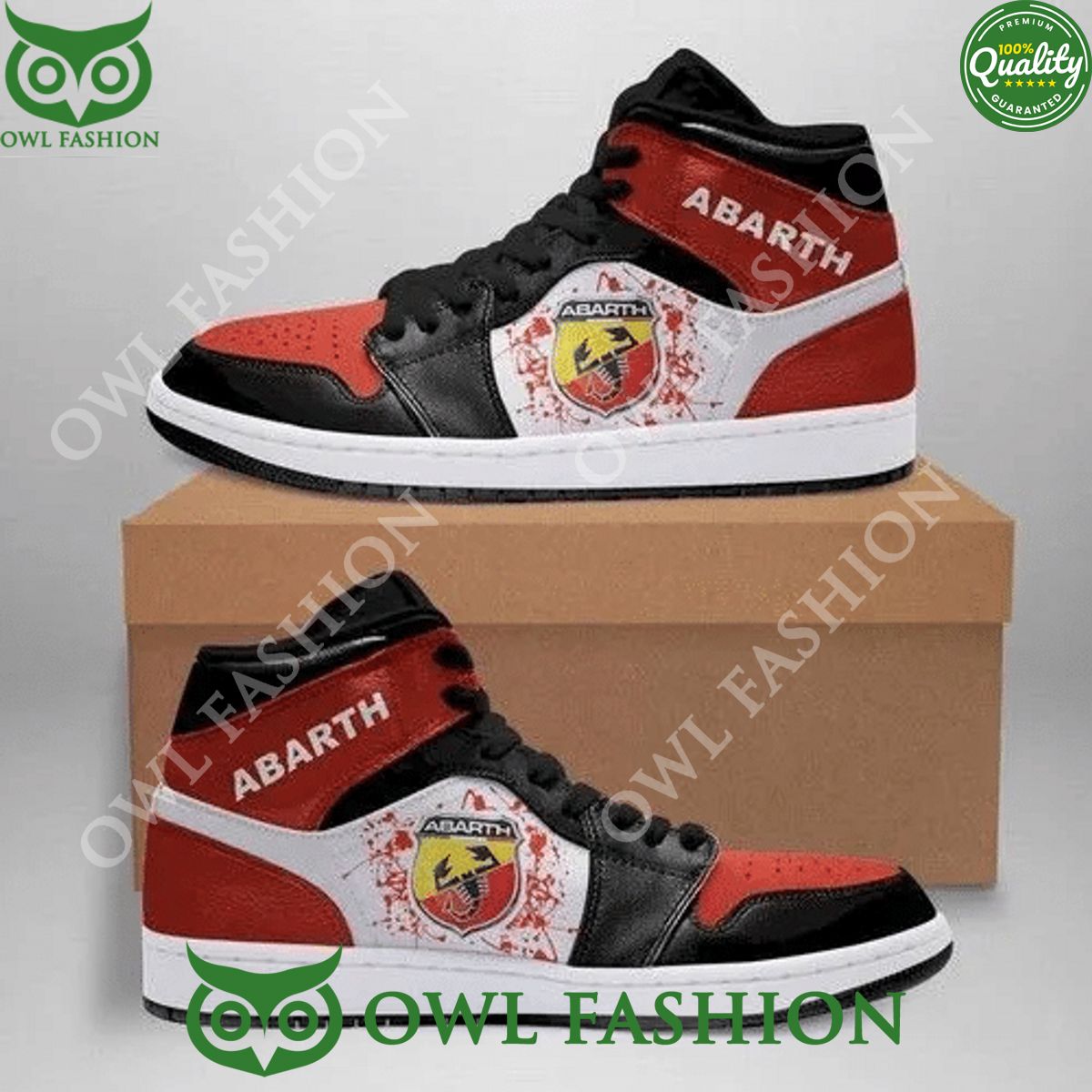 Abarth Automobile Car Brand Air Jordan Sneakers High Top