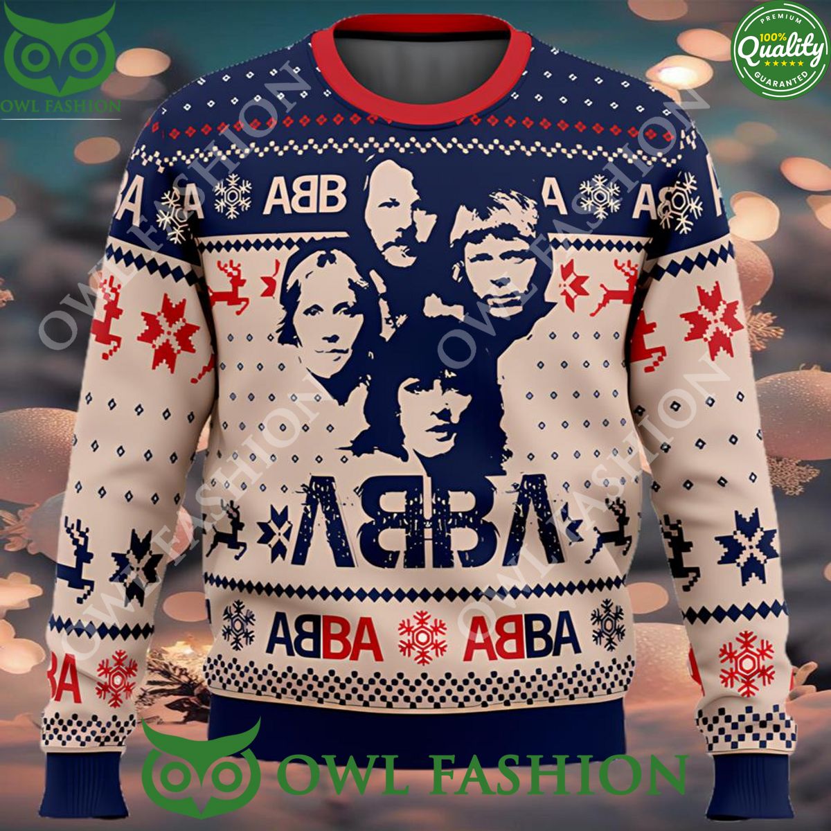 ABBA Members Ugly Christmas Sweater Jumper