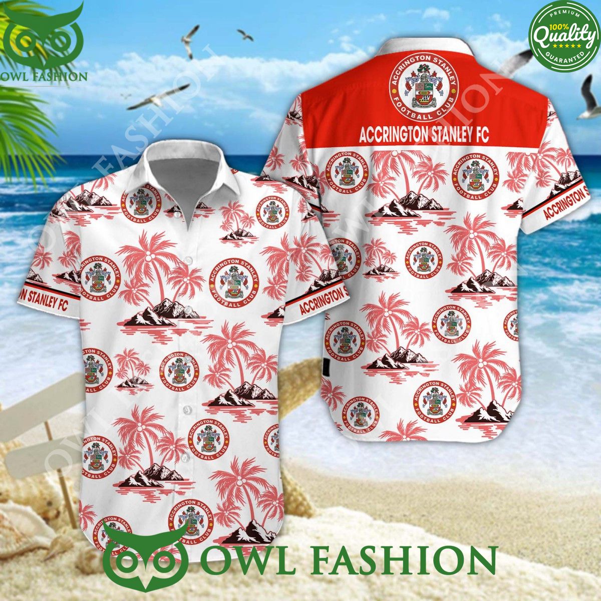 Accrington Stanley EFL Championship League Two Hawaiian shirt shorts