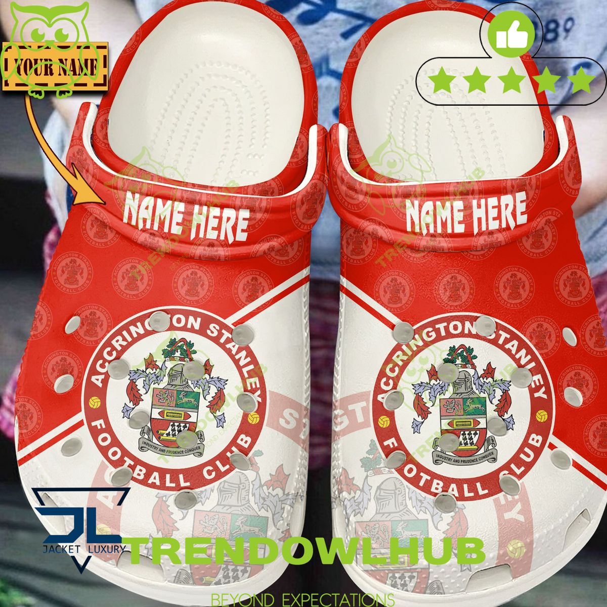 Accrington Stanley Football Team EFL Personalized Crocs