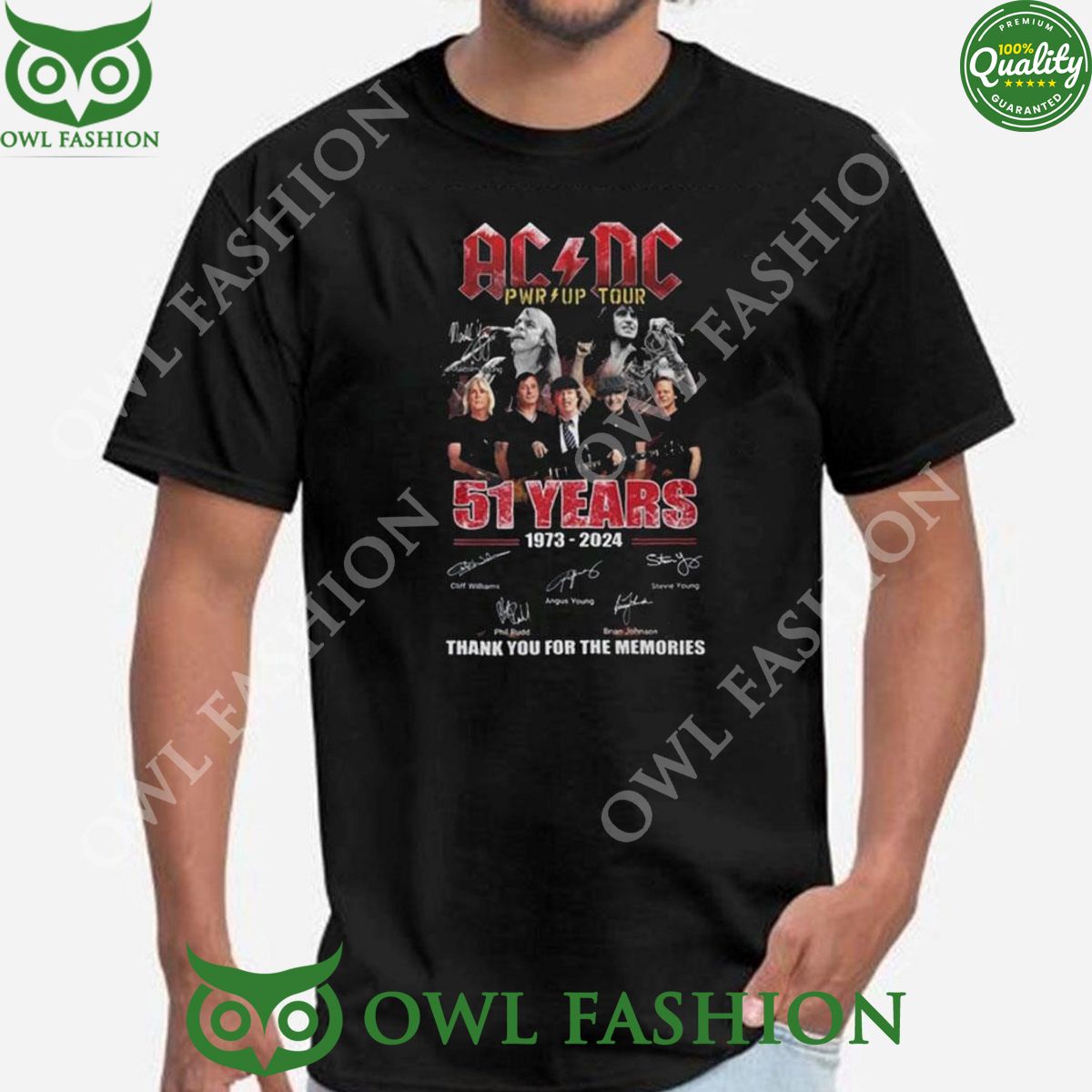 Acdc World Tour 2024 Pwr Thank Memories Tshirt Hoodie