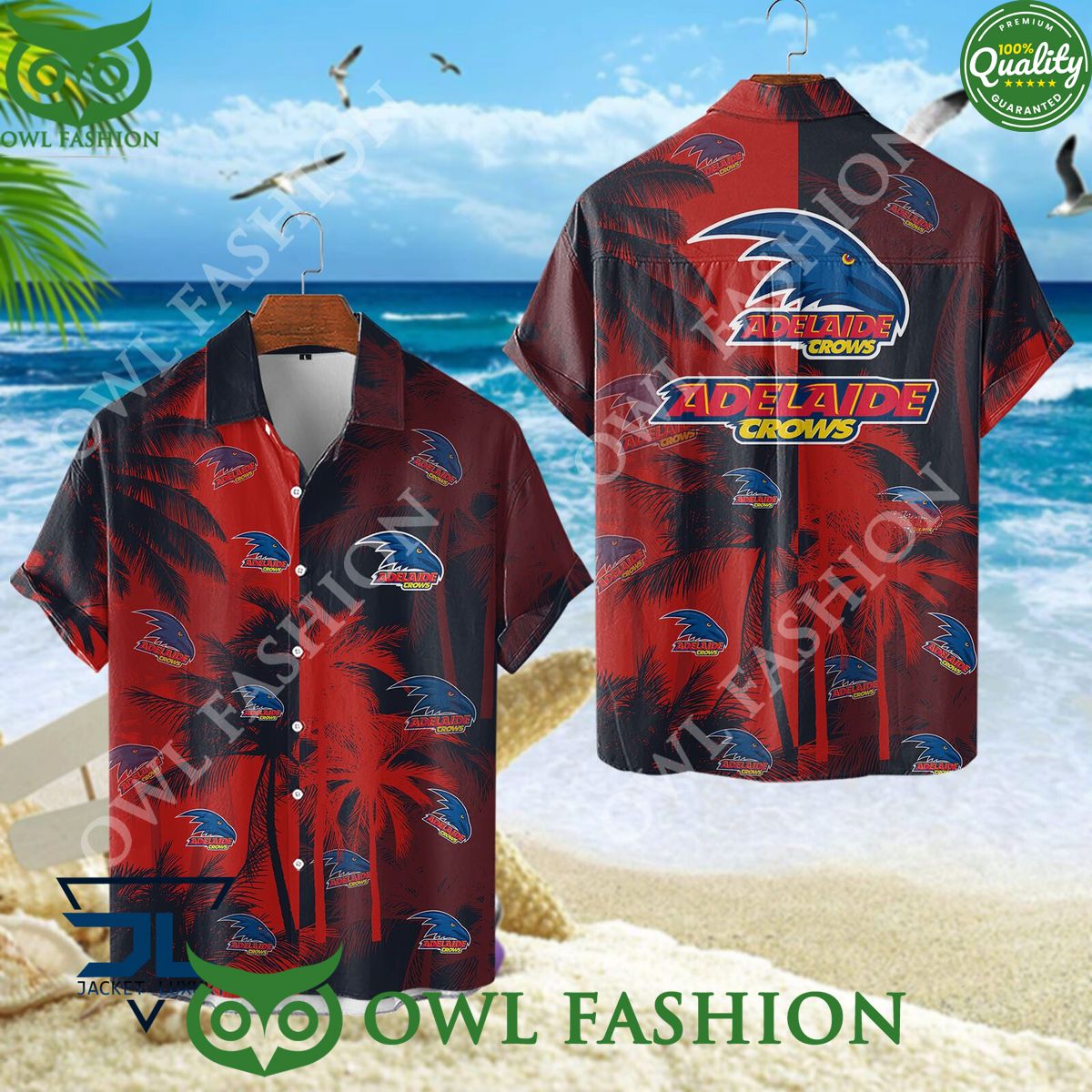 Adelaide Football Club AFL Australian Hawaiian shirt and short