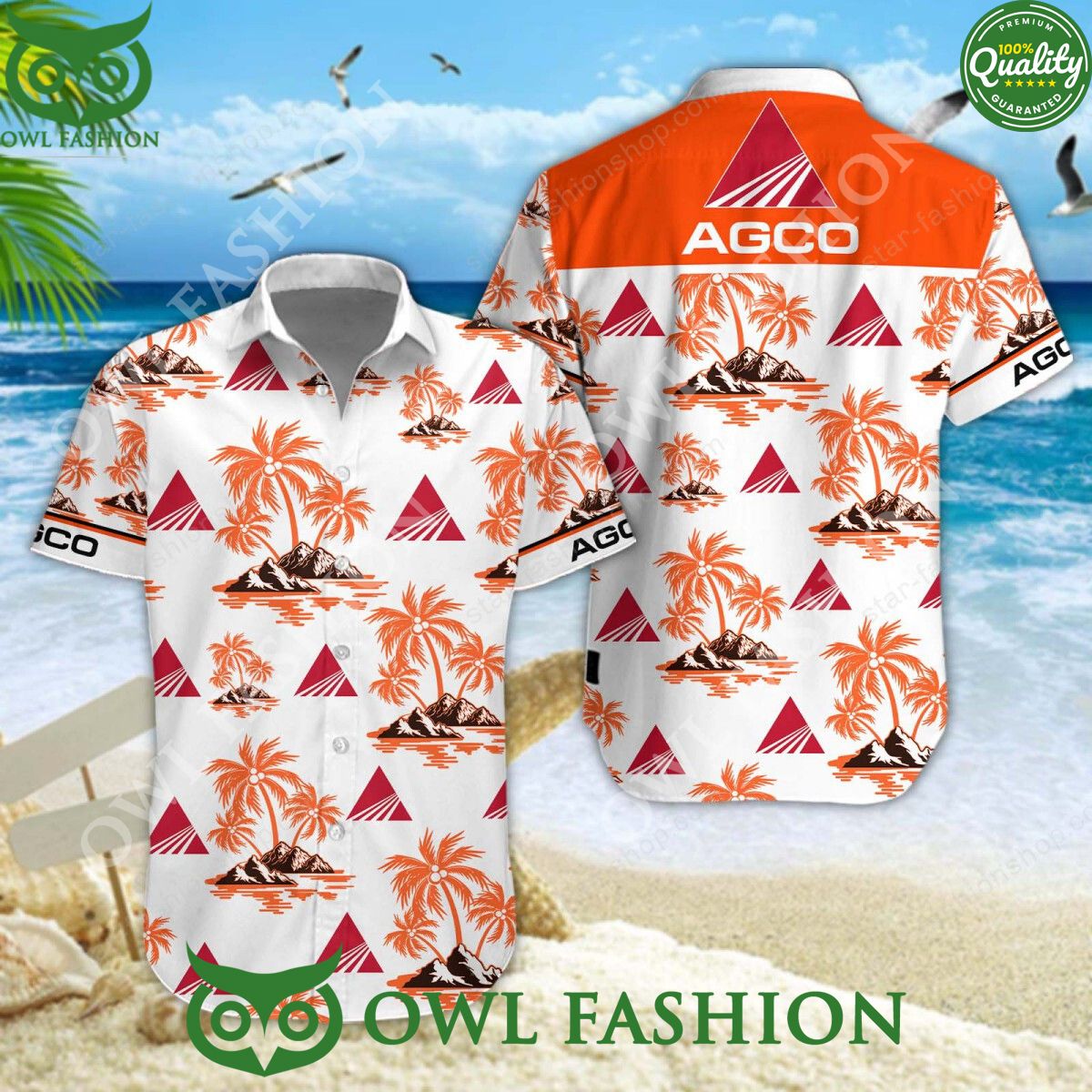 AGCO Allis American agricultural machinery manufacturer hawaiian shirt and short