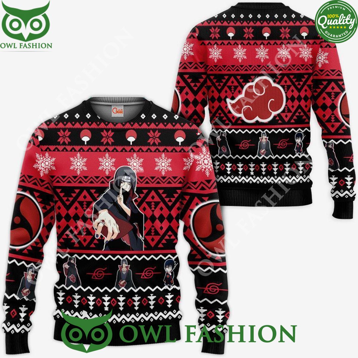 Akatsuki Itachi Anime Ugly Christmas Sweater Custom