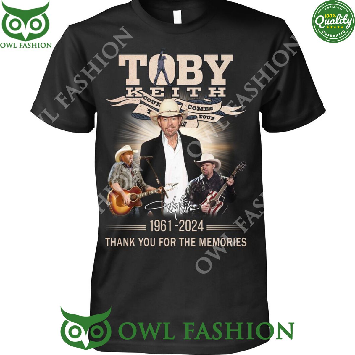 American country music Toby Keith 1961 2024 Thanks for memories t shirt