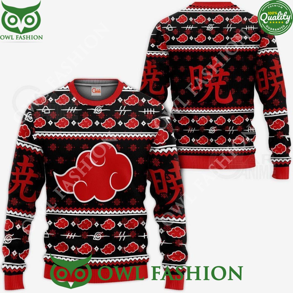 Anime Akatsuki Ugly Christmas Sweater Custom Xmas Gift