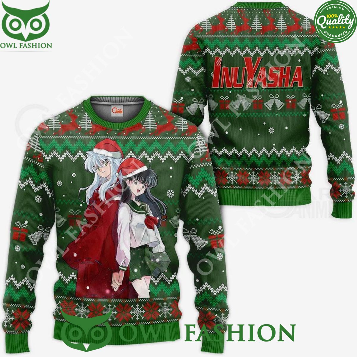 Anime Inuyasha & Kagome Ugly Christmas Sweater Inuyasha Xmas Gift