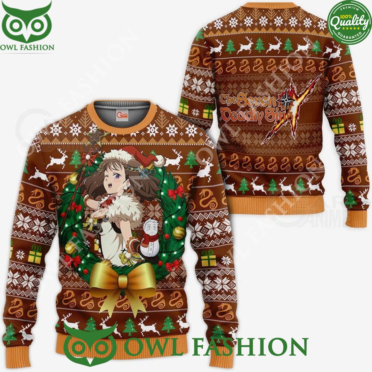 Anime Lady Diane Ugly Christmas Sweater Xmas Gift