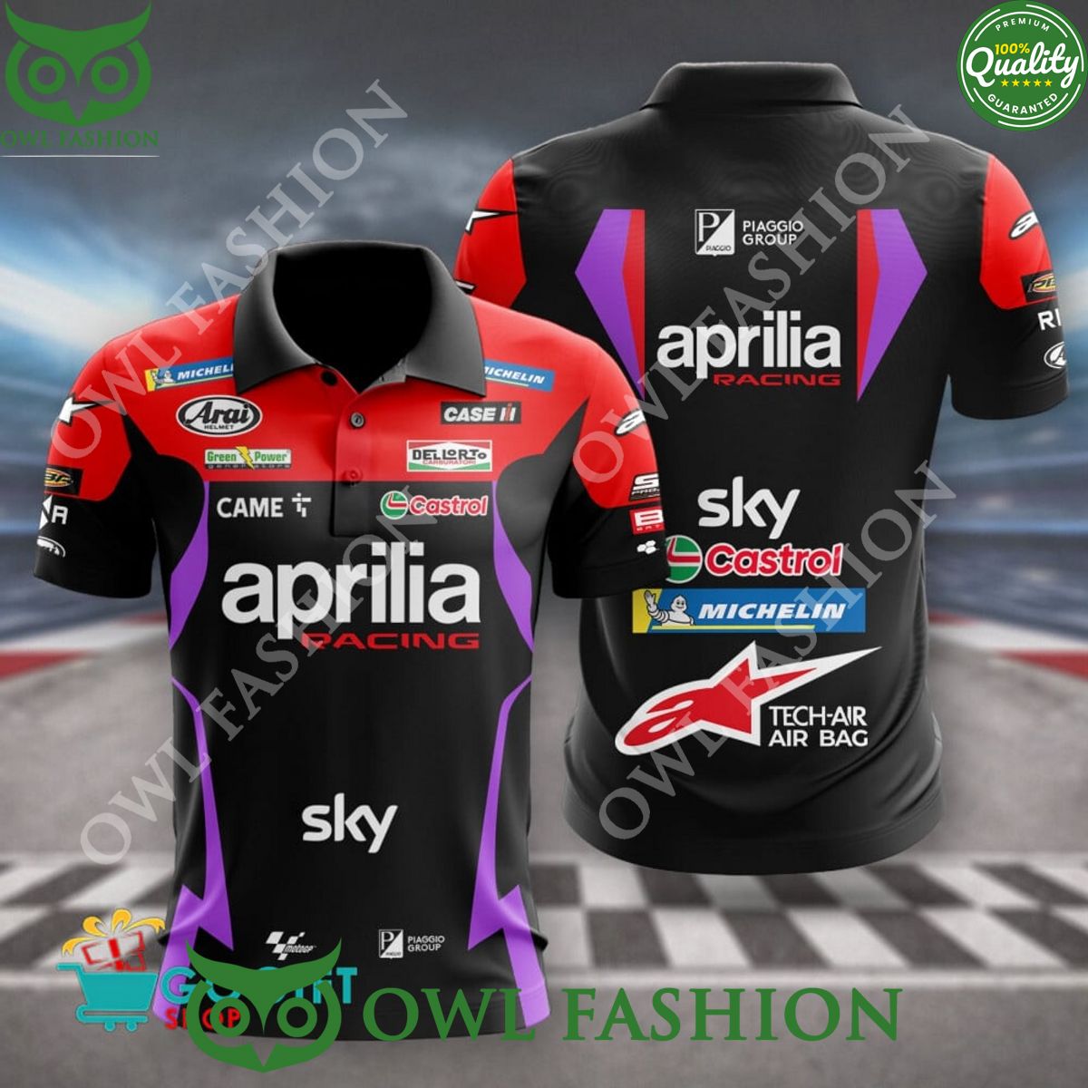 Aprilia Racing 2024 motorsport polo shirt collection