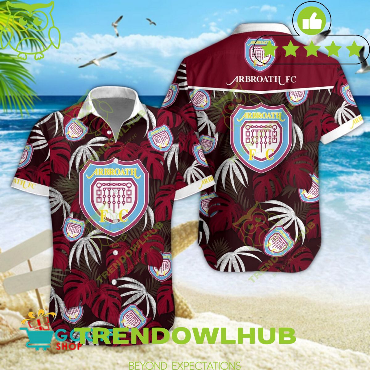 Arbroath F.C. SPFL Team Limited Hawaiian Shirt