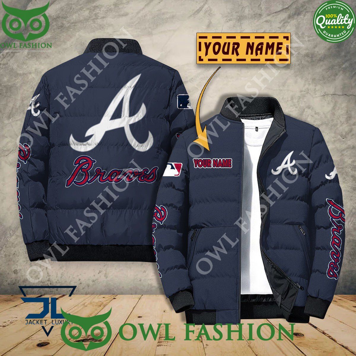 Atlanta Braves Custom Name MLB Baseball Jacket Sport