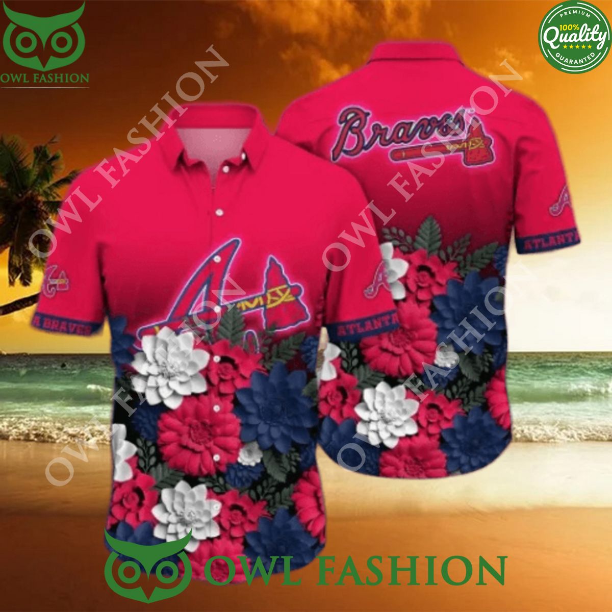Atlanta Braves MLB Flower Beach Vibe Premium Hawaiian Shirt