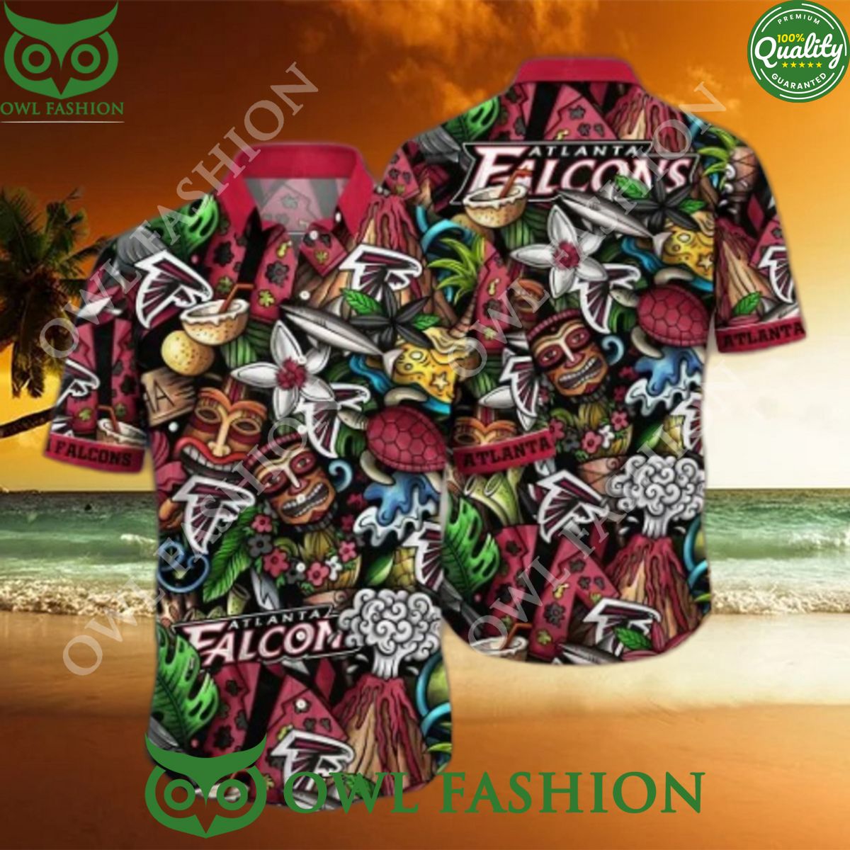 Atlanta Falcons NFL Flower Beach Vibe Premium Hawaiian Shirt