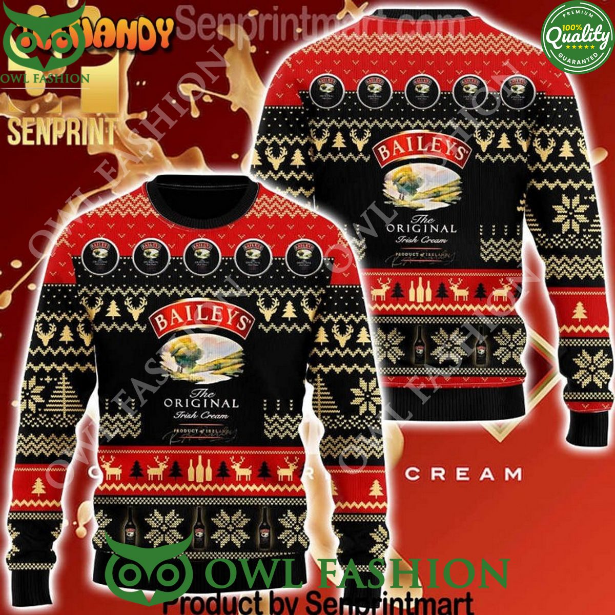 Baileys Irish Cream Gift Ideas Pattern Ugly Wool Sweater