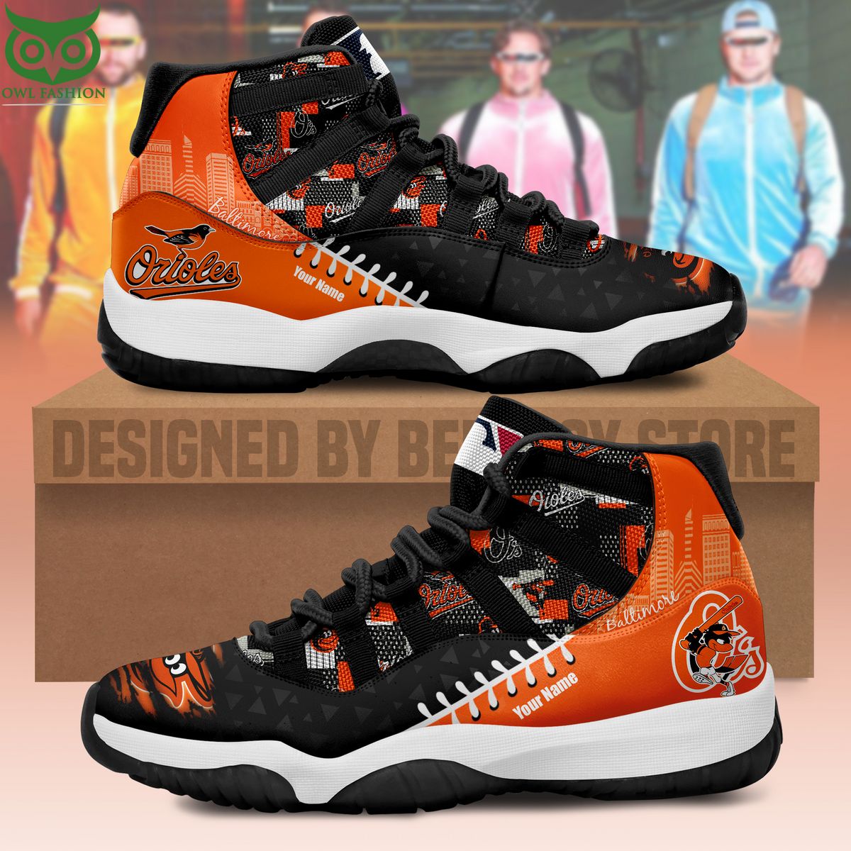 Baltimore Orioles Custom Shoes Limited Edition AJ 11 MLB Air Jordan